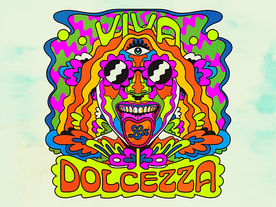 Viva La Dolcezza design illustration psychedelic retro surrealism vector vintage