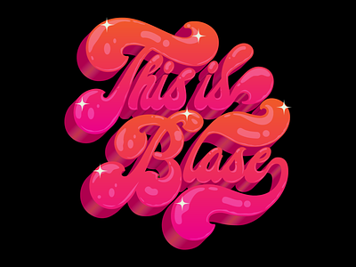 This is Blasé Groovy Lettering chunky design groovy lettering retro seventies type typography vector vintage