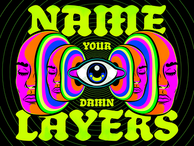 Name your damn layers design illustration retro vector vintage