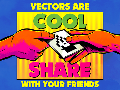 Vectors are cool. Share with your friends! design geek graphic design illustration retro vector vintage