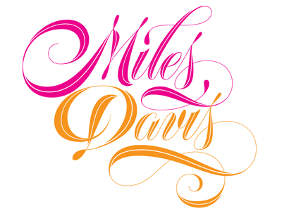 Miles Davis jazz lettering miles davis music type typography vector