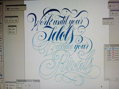 Idols and Rivals hand lettering lettering quote tipografia type typography