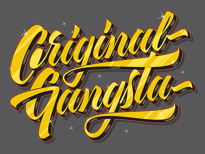 Original Gangsta brushpen gangsta hand lettering lettering original type typography