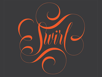 Free Swirls flourish lettering ornamental script spencerian swirls typography
