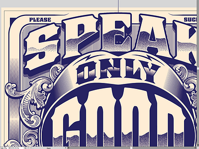 Speak Only Good Words ornament retro vintage