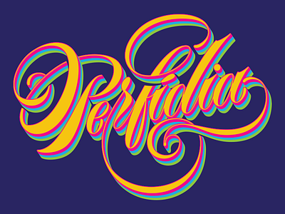 Perfidia casual flourish lettering perfidia psychedelic script swirl type typography