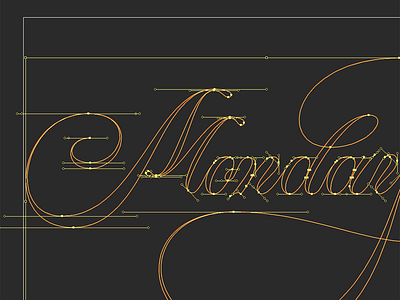 Inverted Screen lettering typography vector wip