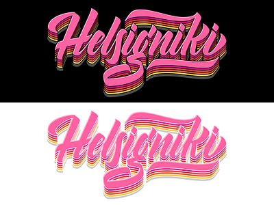 Helsigniki brushpen casual hand lettering lettering tipografia type typography vector