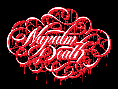 Napalm Death Script death metal lettering music napalm death script typography