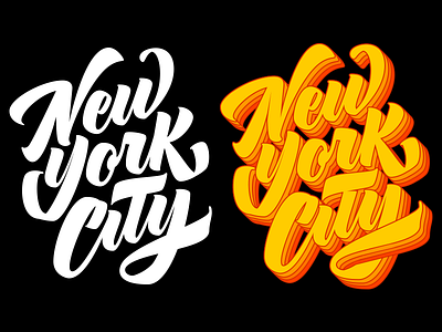 New York City Lettering america lettering new york typography usa vector wip