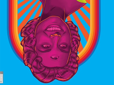 Psychedelic poster psychedelic vector wip