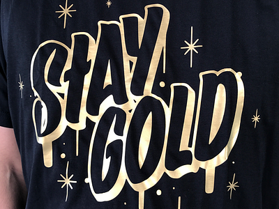 Stay Gold Tee brush brushpen gold hand lettering lettering type typography