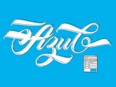 Azul lettering typography vector wip