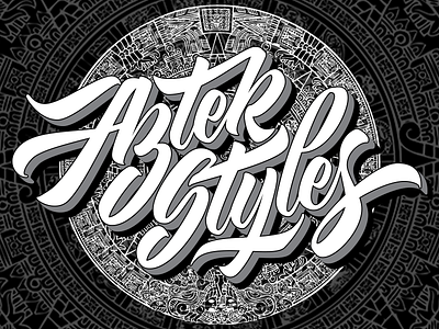 Aztek Styles brushpen casual script lettering type typography