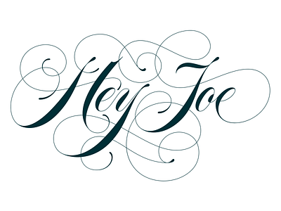 Hey Joe flourish lettering script spencerian tipografia type typography vector