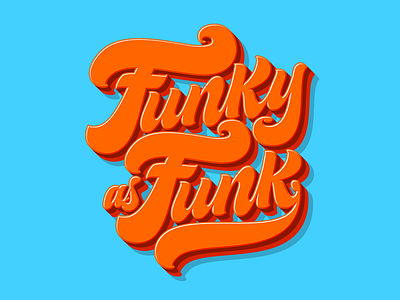 Funky AF brushpen funky groovy lettering type typography