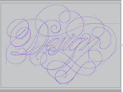 Crooked Curves design flourish lettering script spencerian type typography vector wip