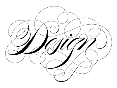 Crooked Design design flourish lettering ornament spencerian type typography vector