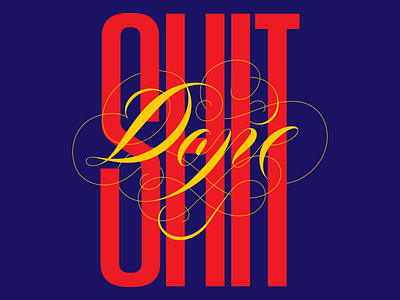 Dope Shit flourish lettering spencerian typography