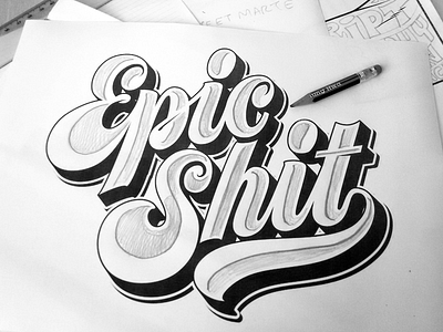 Epic Shit casual lettering typography