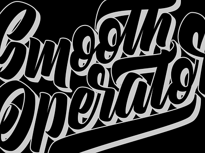 Smooth Operator brushpen calligraphy lettering typography vector