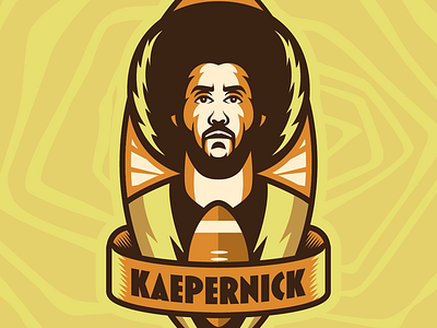 Kaepernick 70s colin kaepernick football illustration logo retro sports vector vintage