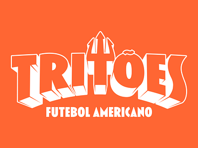 Tritões Logo campaign football logo sports tritões futebol americano