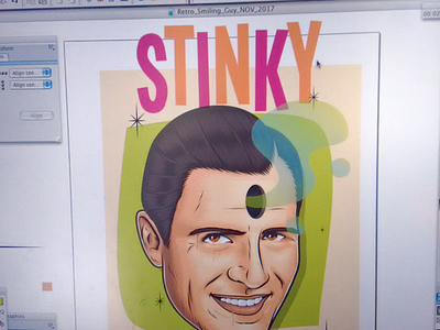 Stinky illustration retro vector vintage wip