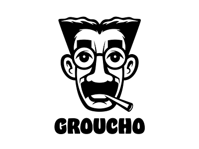 Groucho Logo groucho marx hollywood logo logotype retro vintage