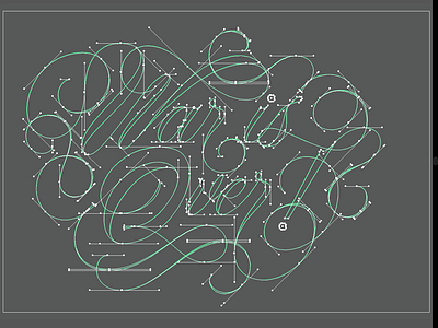 Flourish Game bezier flourish lettering ornamental script spencerian vector