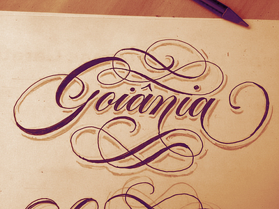 Goiânia flourish goiania hand lettering lettering script typography