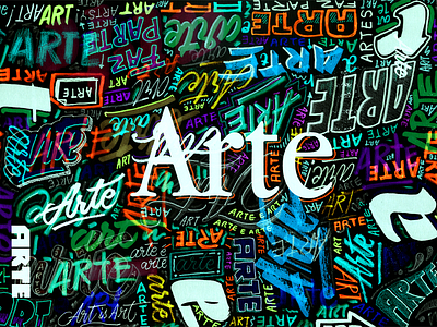 Arte Arte Arte abstract art brush calligraphy hand lettering lettering pen pencil sketch typography