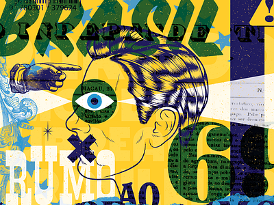 Brasil Surrealism brasil brazil collage psychedelic retro surrealism vector vintage