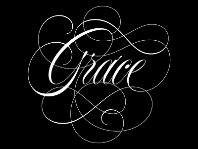 Grace flourish grace lettering script spencerian type typography