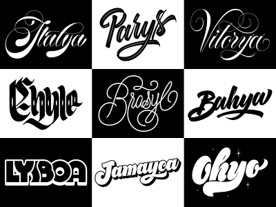 Places lettering typography