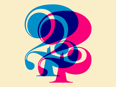 Forty-Four 4 four lettering number numeral quatro typography