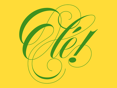 Olé! flourish futebol lettering soccer typography world cup