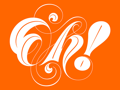 Oh! 70s groovy lettering typography