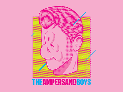 The Ampersand Boys ampersand eighties lettering music retro typography vector vintage