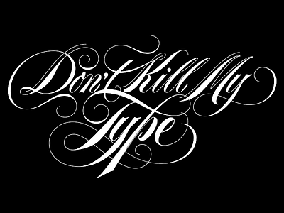 Don't Kill My Type flourish italics lettering script spencerian type typography