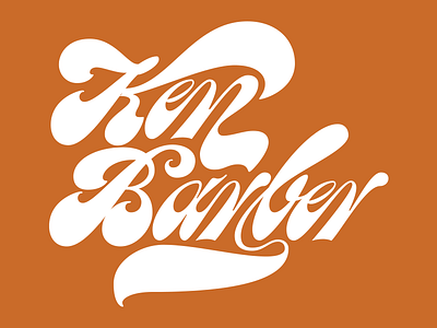 Ken Barber Groovy groovy lettering retro script swashes type typography vector vintage