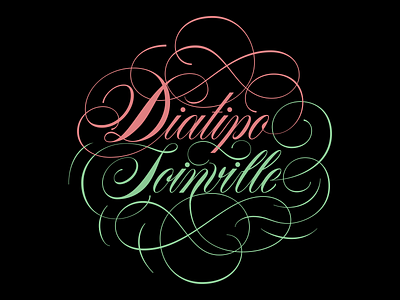 Diatipo Joinville flourish lettering script spencerian type typography
