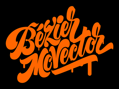 Bézier McVector brushpen casual script lettering type typography vector