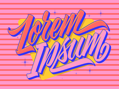 Lorem Ipsum brushpen casual script hand lettering lettering lorem ipsum type typography