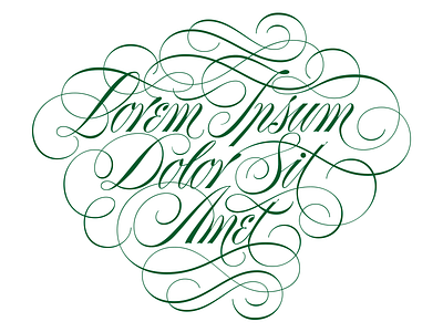 Lorem Ipsum Dolor Sit Amet design flourish lettering script spencerian type typography vector vintage