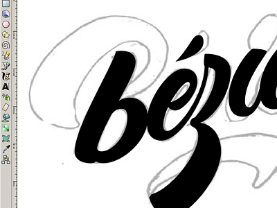 Bezier Inkscape brush calligraphy brushpen casual script inkscape lettering vector wip