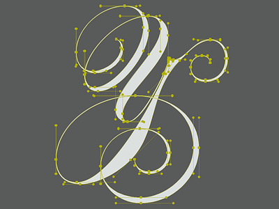 Swirlypsilon flourish lettering script spencerian typography vector wip
