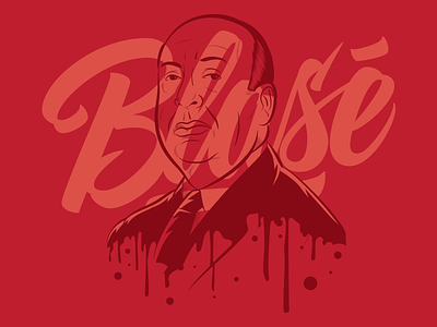 Hitchcock Blasé alfred hitchcock hollywood illustration lettering psycho retro type typography vector vintage
