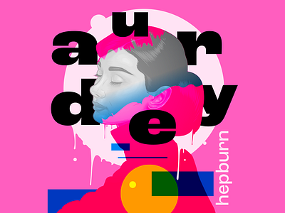 Audrey Hepburn design illustration typography vector
