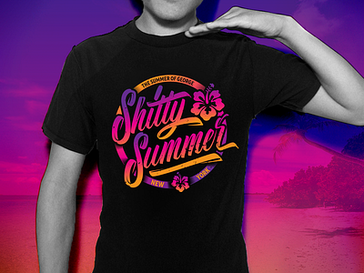 Shitty Summer Tee apparel art beach design lettering logo retro summer type typography vector vintage